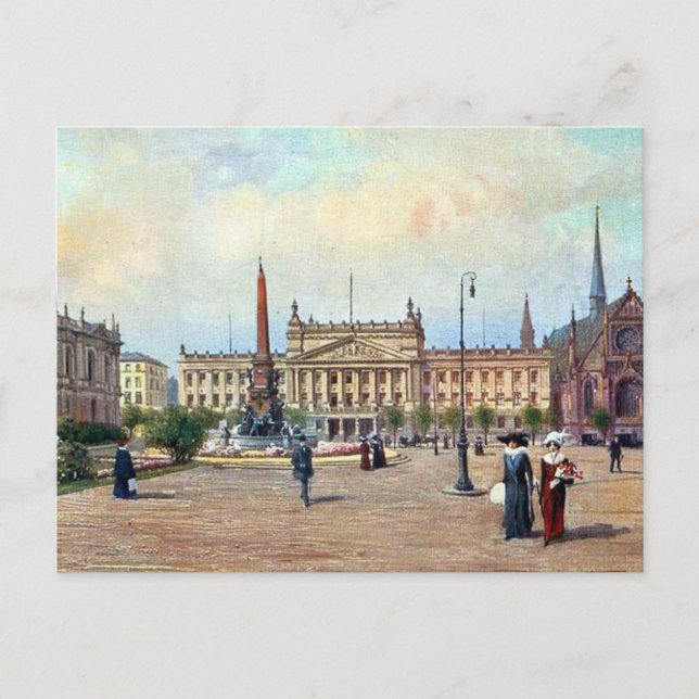 Postal antigua - Universidad de Leipzig (Anverso)