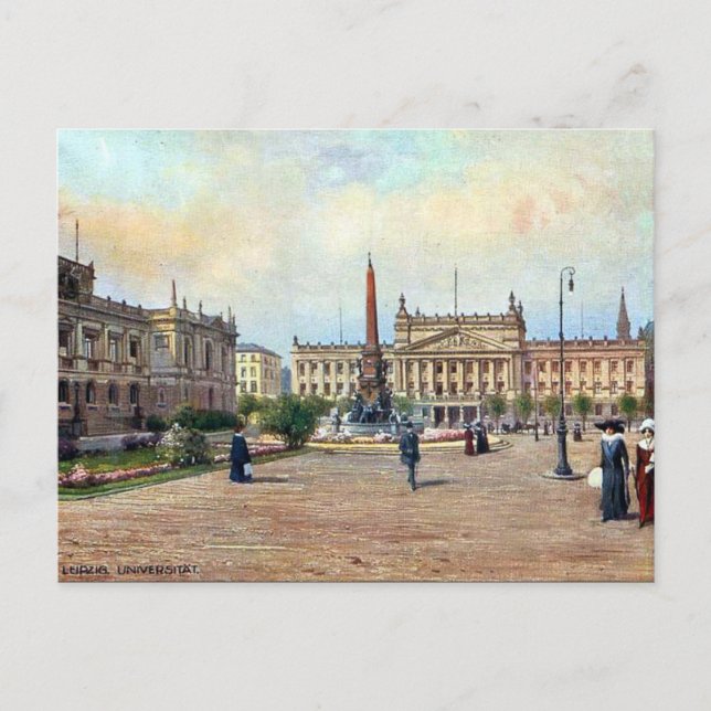 Postal antigua - Universität, Leipzig (Anverso)