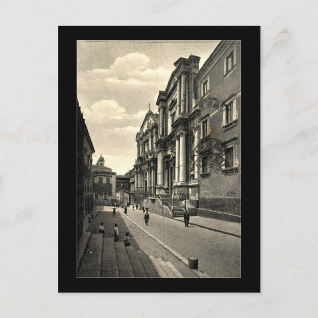 Postal antigua, Via Crociferi, Catania, Sicilia (Anverso)