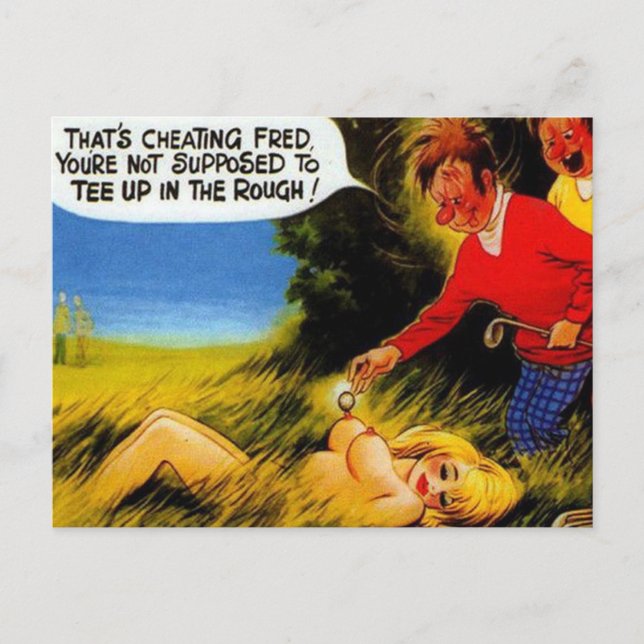 Postal antigua - Vieja tarjeta postal de golf de h (Anverso)