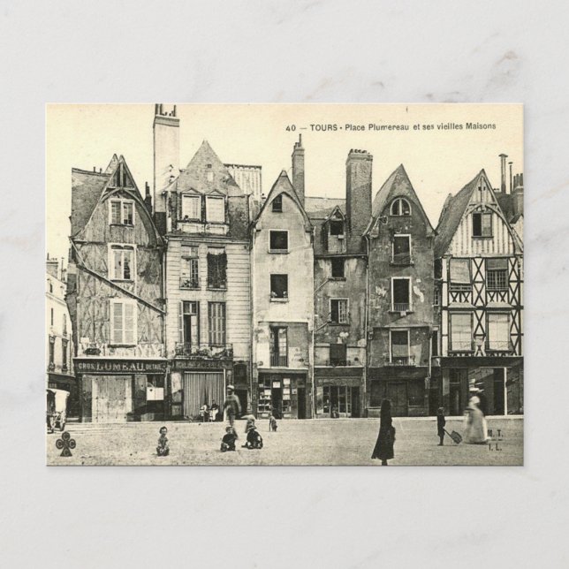 Postal antigua - Visitas, Indre et Loire (Anverso)