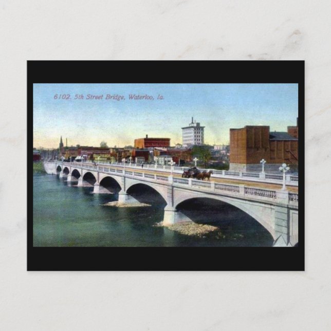 Postal antigua - Waterloo, Iowa, Estados Unidos (Anverso)
