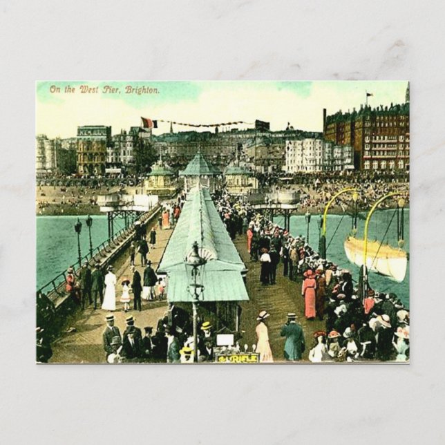 Postal antigua - West Pier, Brighton, Sussex (Anverso)