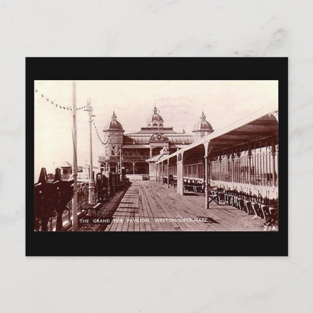 Postal antigua, Weston-super-Mare, Grand Pier (Anverso)