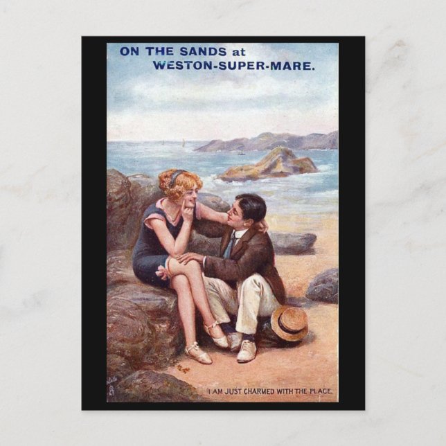 Postal antigua - Weston-super-Mare, Somerset (Anverso)