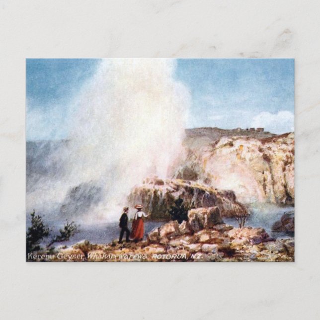 Postal antigua - Whakarewarewa, Rotorua, Nueva Zel (Anverso)