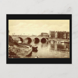 Postal antigua - Worcester, nuevo puente
