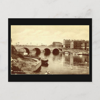 Postal antigua - Worcester, nuevo puente
