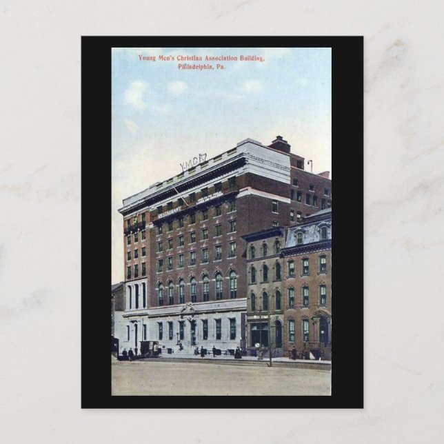 Postal antigua - YMCA, Filadelfia PA (Anverso)