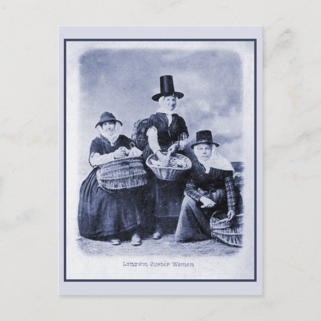 Postal Antiguas mujeres galesas ostras (Anverso)