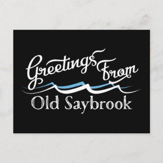 Postal Antiguas olas de agua de Saybrook