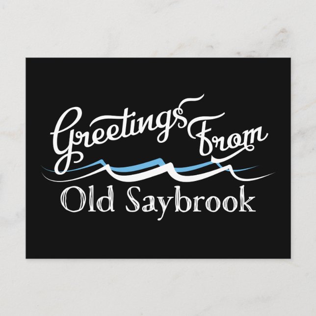 Postal Antiguas olas de agua de Saybrook (Anverso)