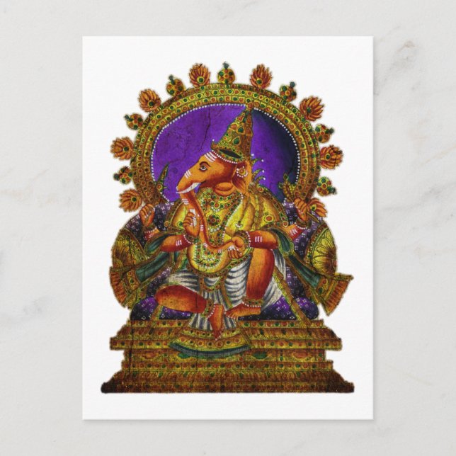 Postal Antigüedad de Ganesha Deva | hacer su propio fondo (Anverso)
