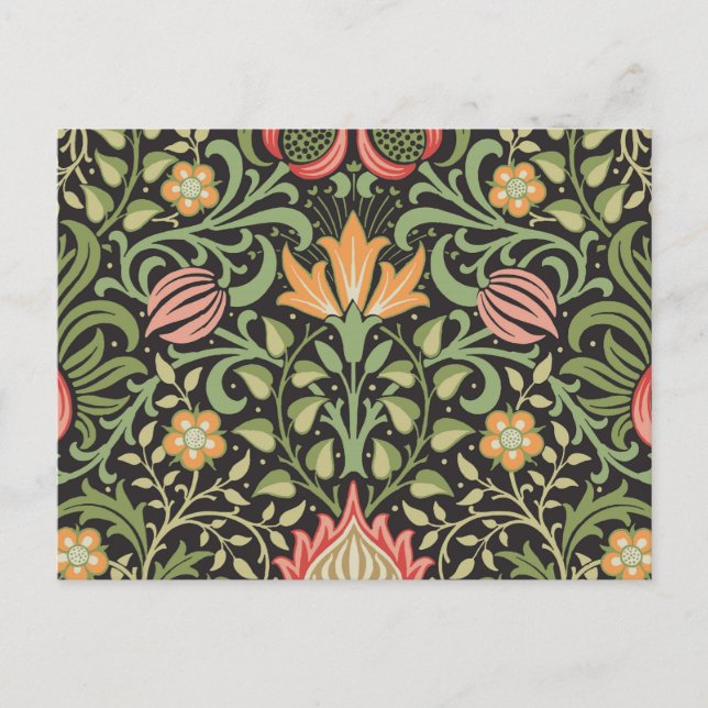 Postal Antigüedad floral persa William Morris (Anverso)