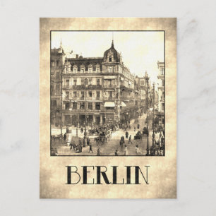 Postal Antigüedad retro de Berlín Unter den Linden grungy