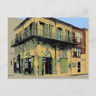 Postal Antiguo Absinthe House Brass Band, Barrio Francés,