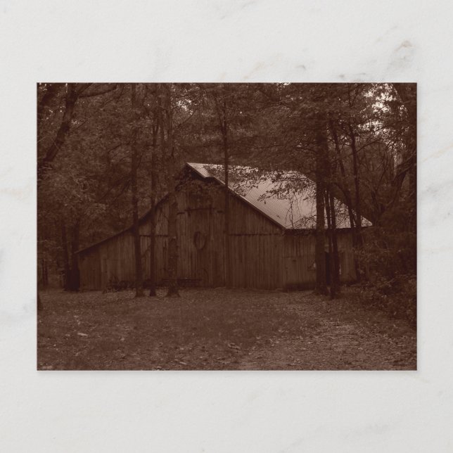 Postal Antiguo Barn de Tiempo (Anverso)