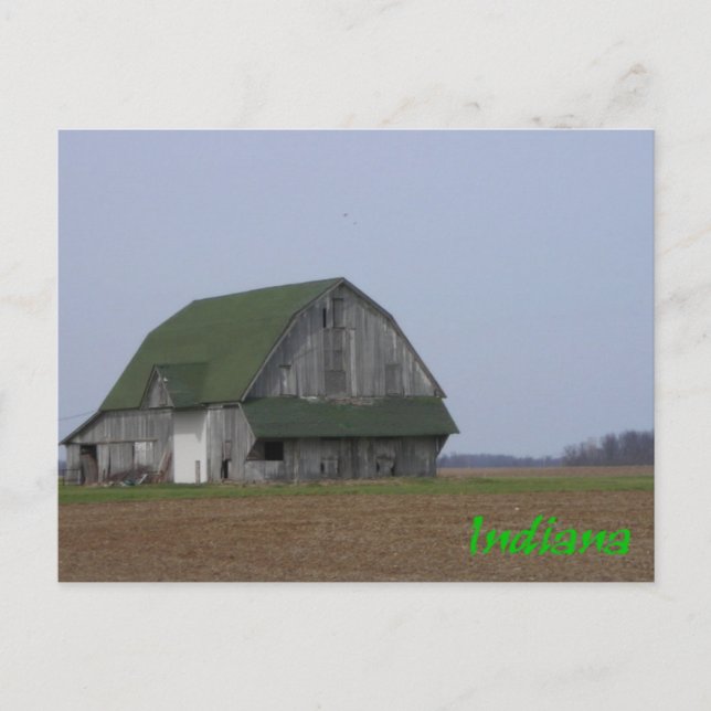 Postal Antiguo Barn Indiana (Anverso)
