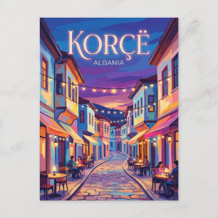 Postal Antiguo Bazar de Korçë Albania
