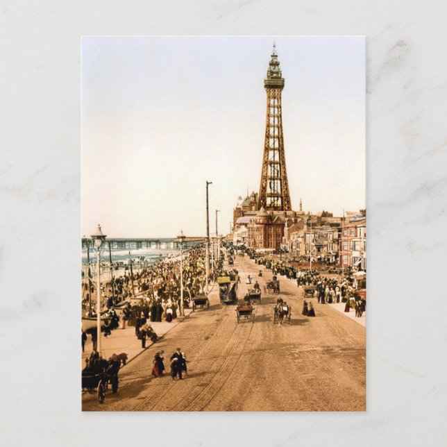 Postal Antiguo Blackpool Británico (Anverso)