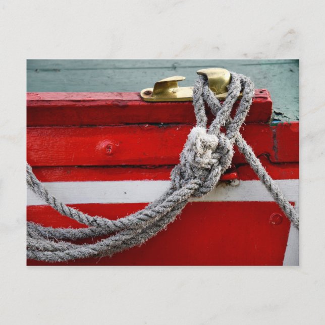 Postal Antiguo Bow Ropes En La Limpieza De Brass En El Ba (Anverso)