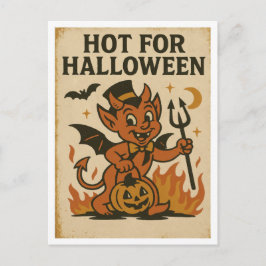 Postal Antiguo Caliente para Halloween