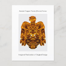 Antiguo Cernícalo de cobre Peoria Encontrado Tarje