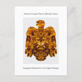 Postal Antiguo Cernícalo de cobre Peoria Encontrado Tarje