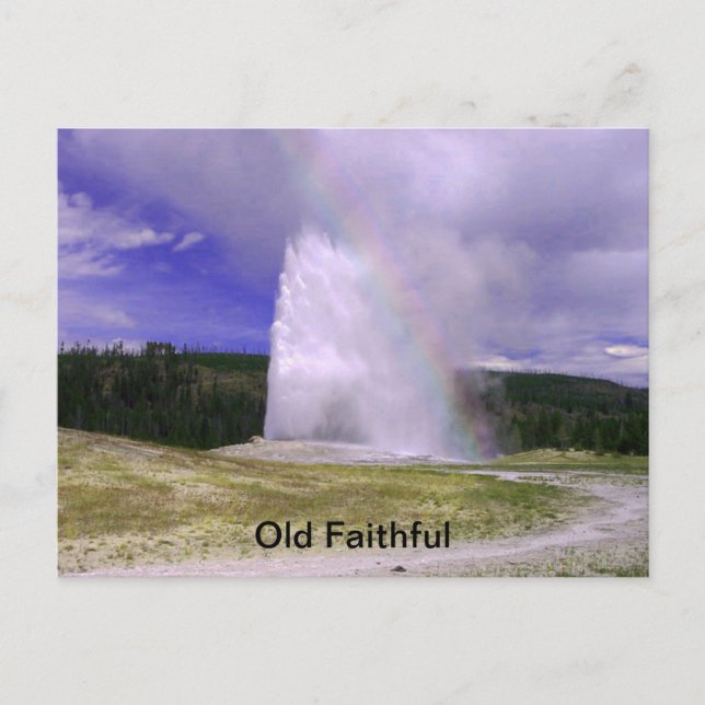 Postal Antiguo creyente en el Parque Nacional Yellowstone (Anverso)