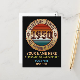 Postal Antiguo Desde 1950 Todas las Piezas Originales Tar