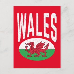 Postal Antiguo Distressed Wales Cymraeg Cymru Orgulloso G