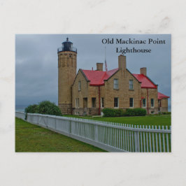 Postal Antiguo Faro del Punto Mackinac