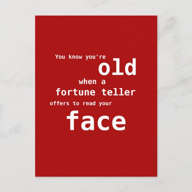 Postal Antiguo: Fortune Teller ofrece leer la cara (Anverso)