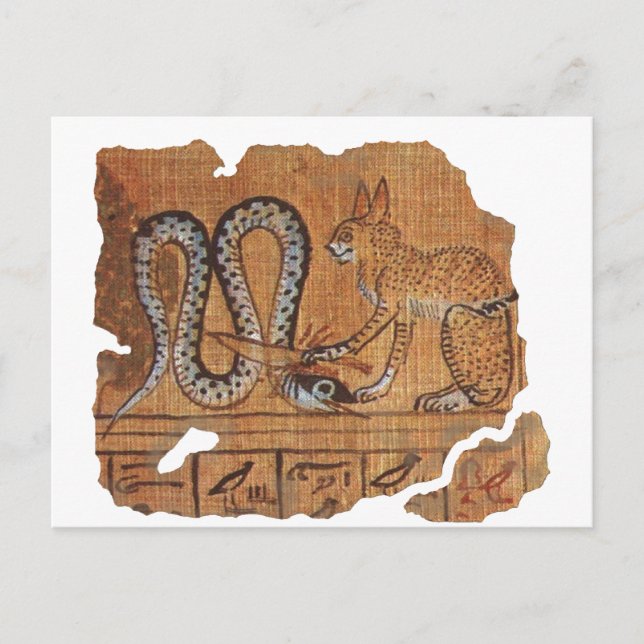 Postal Antiguo libro egipcio de Ra Muerta y Apophis (Anverso)