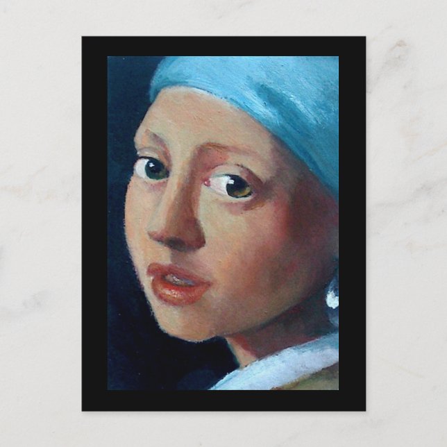 POSTAL ANTIGUO MAESTRO PEARL EARRING (Anverso)