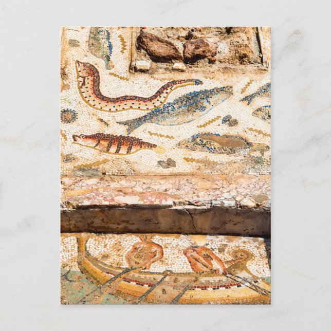 Postal Antiguo Mosaico Romano (Anverso)