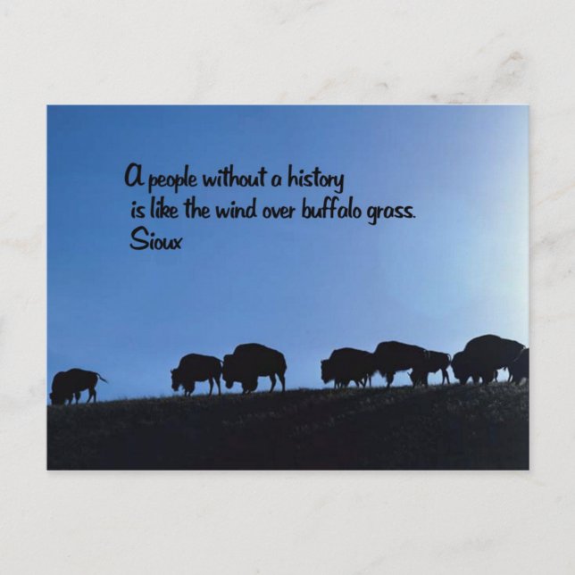 Postal Antiguo proverbio indio americano (Anverso)