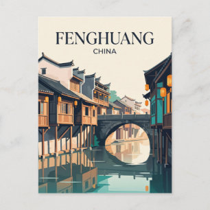 Postal Antiguo Pueblo de Fenghuang China