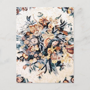 Postal Antiguo Roma Elegante Mezquita Floral Marrón