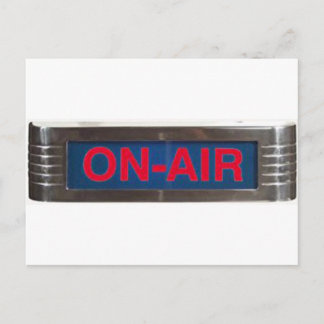 Postal Antiguo Rótulo al aire o transmisión al aire