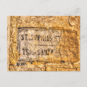 Postal Antiguo Rótulo callejero de Malta