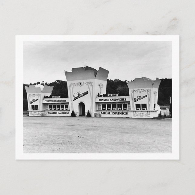 Postal Antiguo soporte de helado de moda, Connecticut (Anverso)