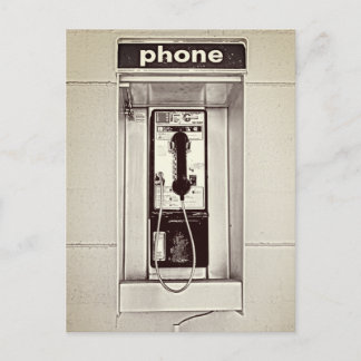 Postal Antiguo teléfono público