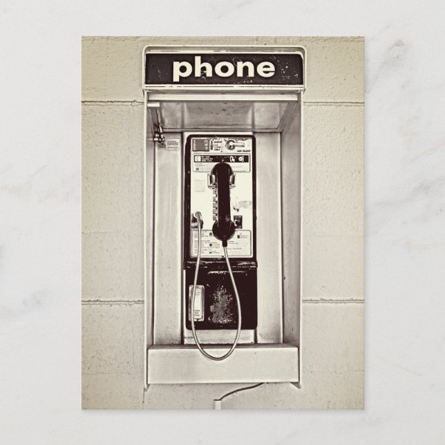 Postal Antiguo teléfono público (Anverso)