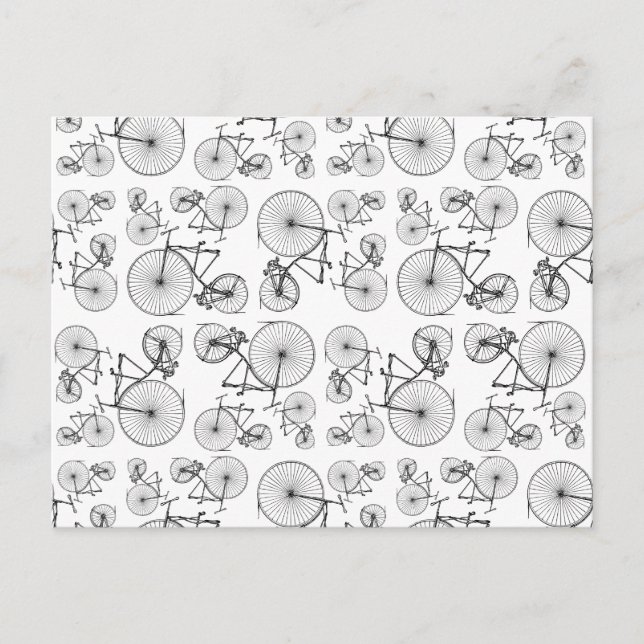 Postal Antiguo Velocipede Bicycles PERSONALIZADO de arte  (Anverso)