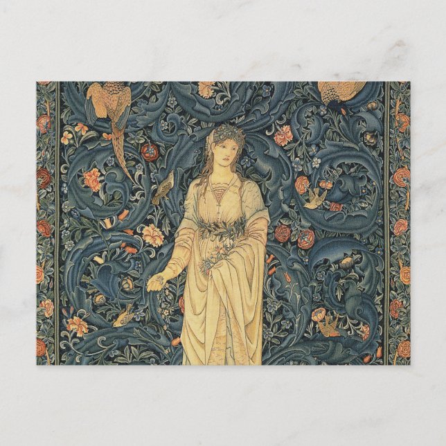 Postal Antiguo William Morris Flora (Anverso)