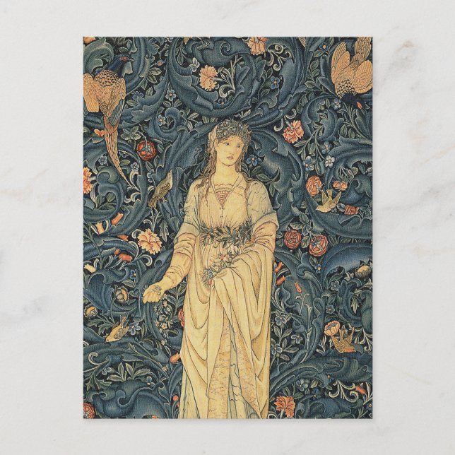Postal Antiguo William Morris Flora (Anverso)