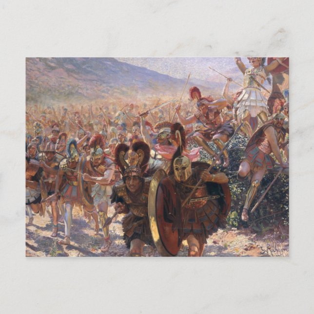 Postal Antiguos Guerreros (Anverso)