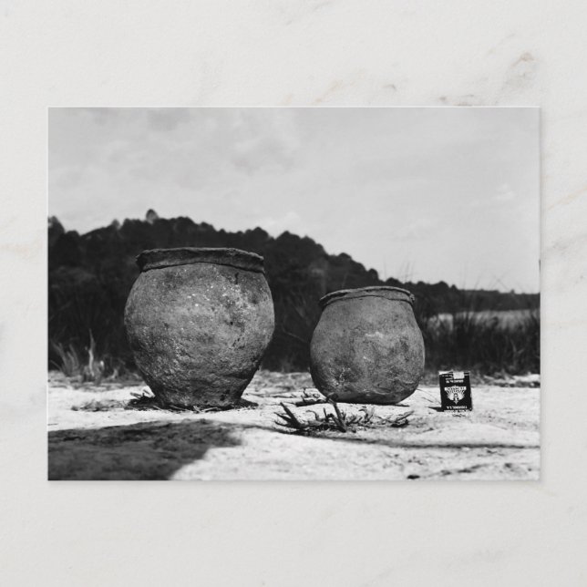 Postal Antiguos potes de arcilla, sur de México (Anverso)