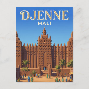 Postal Antiguos Pueblos de Djenné Mali